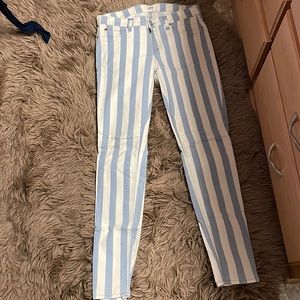 Hudson blue and white strip skinny jean